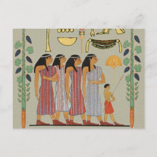 oude Egyptische reusachtige farao kleurrijke schil Briefkaart