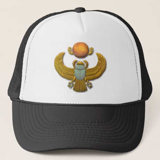 Oude Egyptische Sacred Scarab - Gold Trucker Pet (Voorkant)