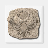 Oude Egyptische Sacred Scarab Stone Magneet (Voorkant)