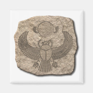Oude Egyptische Sacred Scarab Stone Magneet