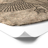 Oude Egyptische Sacred Scarab Stone Poster (Hoek)