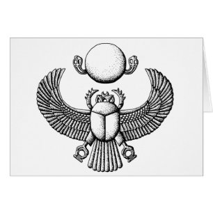 Oude Egyptische Scarab Black en White