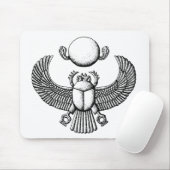 Oude Egyptische Scarab Black en White Muismat (Met muis)