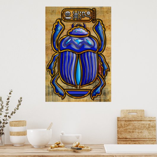 Oude Egyptische Scarab Poster (Keuken)