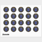 Oude Egyptische Scarab Ronde Sticker (Vel)