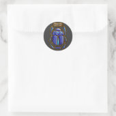 Oude Egyptische Scarab Ronde Sticker (Tas)