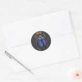 Oude Egyptische Scarab Ronde Sticker (Envelop)