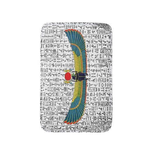 Oude Egyptische scharabische scharab Badmat (Voorkant Verticaal)