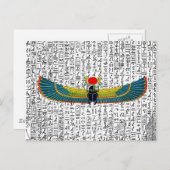 Oude Egyptische scharabische scharab Briefkaart (Voorkant / Achterkant)