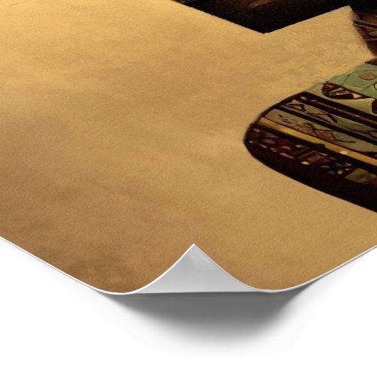 Oude Egyptische schilderkunst Poster (Hoek)