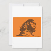 Oude Egyptische sfinx vet Sinaasappel en bruin Kaart (Voorkant)
