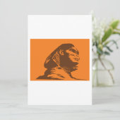 Oude Egyptische sfinx vet Sinaasappel en bruin Kaart (Staand voorkant)