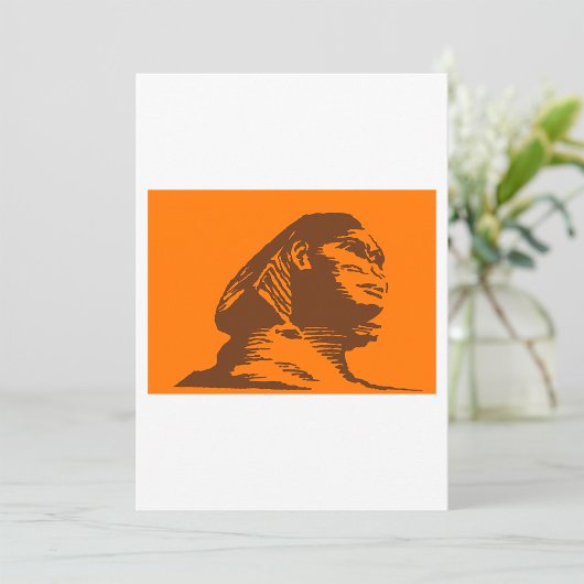 Oude Egyptische sfinx vet Sinaasappel en bruin Kaart