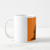 Oude Egyptische sfinx vet Sinaasappel en bruin Koffiemok (Links)