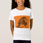 Oude Egyptische sfinx vet Sinaasappel en bruin T-shirt (Voorkant)