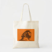 Oude Egyptische sfinx vet Sinaasappel en bruin Tote Bag (Voorkant)