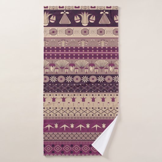 Oude Egyptische sierstam naadloos. Badhanddoek (Badhanddoek)