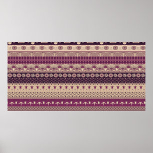 Oude Egyptische sierstam naadloos. Poster