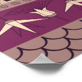 Oude Egyptische sierstam naadloos. Poster (Hoek)