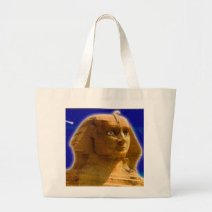 Oude Egyptische Sphinx bij Giza Art Design Grote Tote Bag