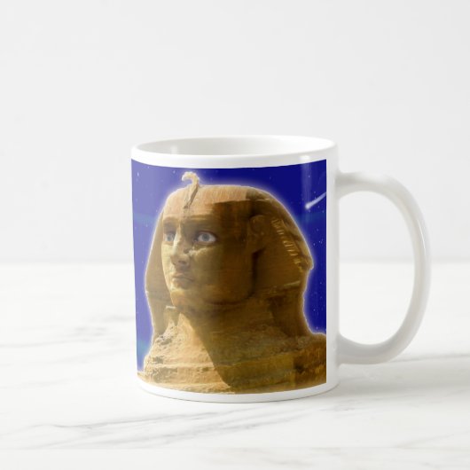 Oude Egyptische Sphinx bij Giza Art Design Koffiemok (Rechts)