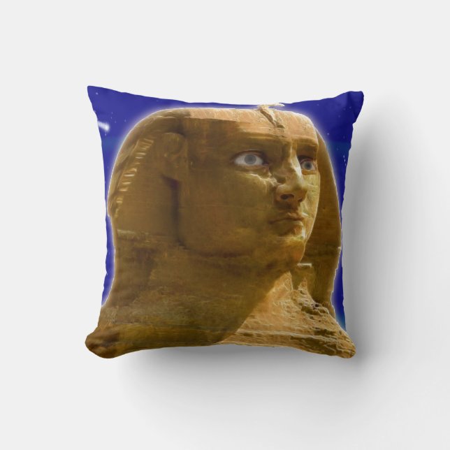 Oude Egyptische Sphinx bij Giza Art Design Kussen (Voorkant)