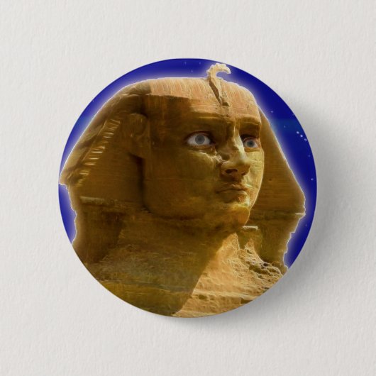 Oude Egyptische Sphinx bij Giza Art Design Ronde Button 5,7 Cm (Voorkant)