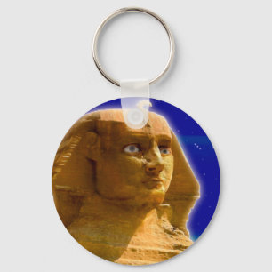 Oude Egyptische Sphinx bij Giza Art Design Sleutelhanger