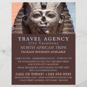 Oude Egyptische Sphinx, Caïro, reisbureau Flyer