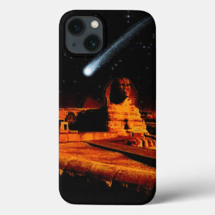 Oude Egyptische Sphinx en Night Comet Art iPhone 13 Hoesje