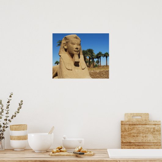 Oude Egyptische sphinx-standluxe Egypte Poster (Keuken)