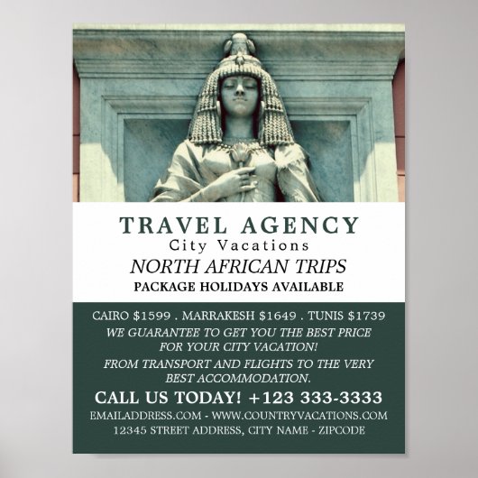 Oude Egyptische standplaats, Caïro, reisbureau Poster (Voorkant)