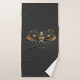 Oude Egyptische Steampunk Mechanische Kever Bad Handdoek