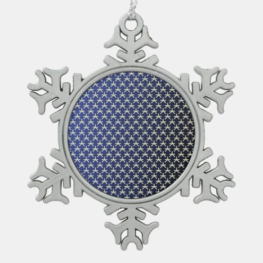 Oude Egyptische sterren Tin Sneeuwvlok Ornament (Voorkant)