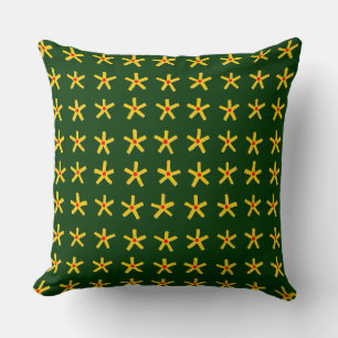 Oude Egyptische stijlster Star Pattern - Donkergro Kussen