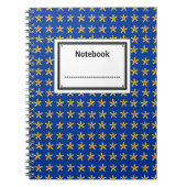 Oude Egyptische stijlster Star Pattern - marine Notitieboek (Voorkant)