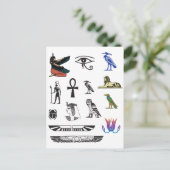 Oude Egyptische symbolen Briefkaart (Staand voorkant)