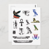 Oude Egyptische symbolen Briefkaart (Voorkant / Achterkant)