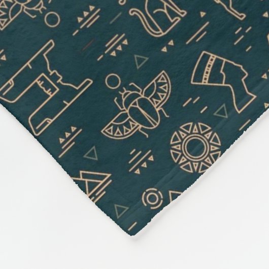 Oude Egyptische Symbolen Dekbed Fleece Deken (Hoek)