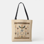 Oude Egyptische Symbool Boodschappentas Tote Bag (Achterkant)