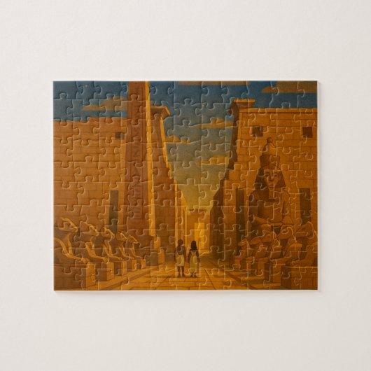 Oude Egyptische Tempel Mystique Puzzel Goud (Horizontaal)