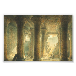 Oude Egyptische Tempel van Esna  Foto Afdruk