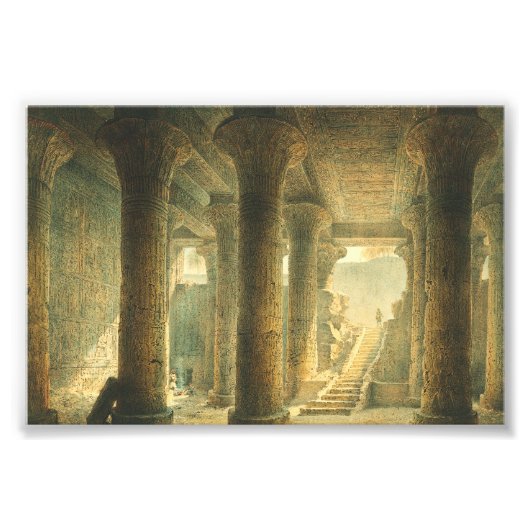 Oude Egyptische Tempel van Esna Foto Afdruk (Voorkant)