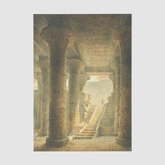 Oude Egyptische Tempel van Esna Tissuepapier (Voorkant)
