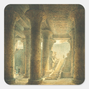 Oude Egyptische Tempel van Esna Vierkante Sticker