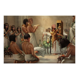 Oude Egyptische Tempelritueel Fijne Kunstprint Perfect Poster