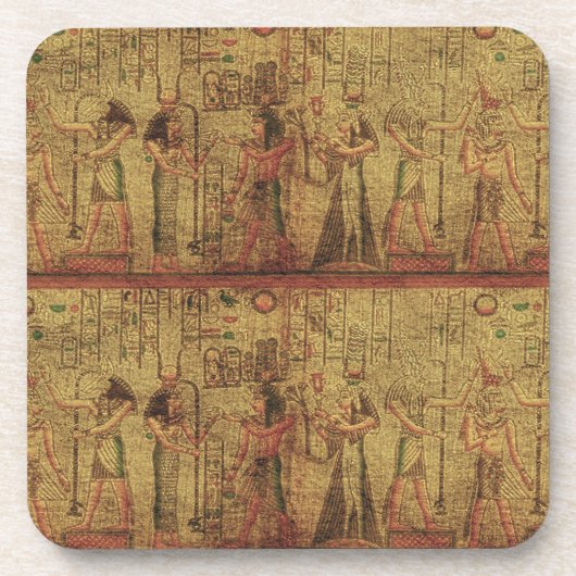 Oude Egyptische Temple Wall Art Bier Onderzetter (Voorkant)
