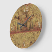 Oude Egyptische Temple Wall Art Grote Klok (Hoek)