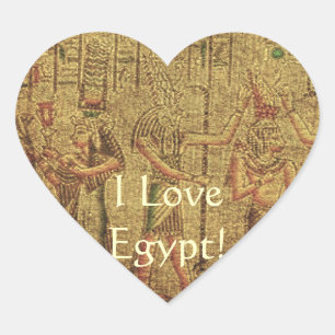 Oude Egyptische Temple Wall Art Hart Sticker