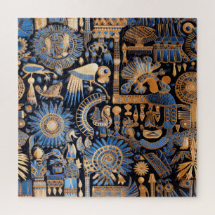 Oude Egyptische Textiel Puzzel Legpuzzel